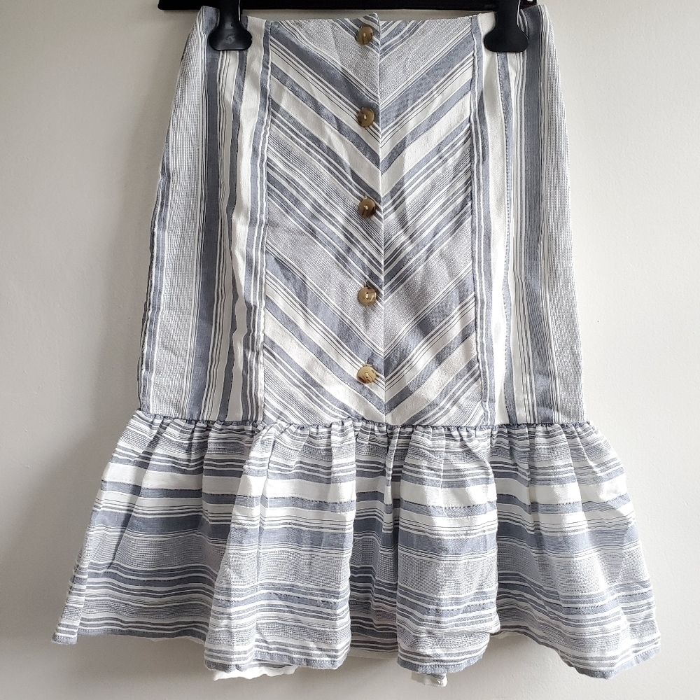New Red Carter Emma Chambray Stripe Skirt NWT Small - Picture 8 of 15